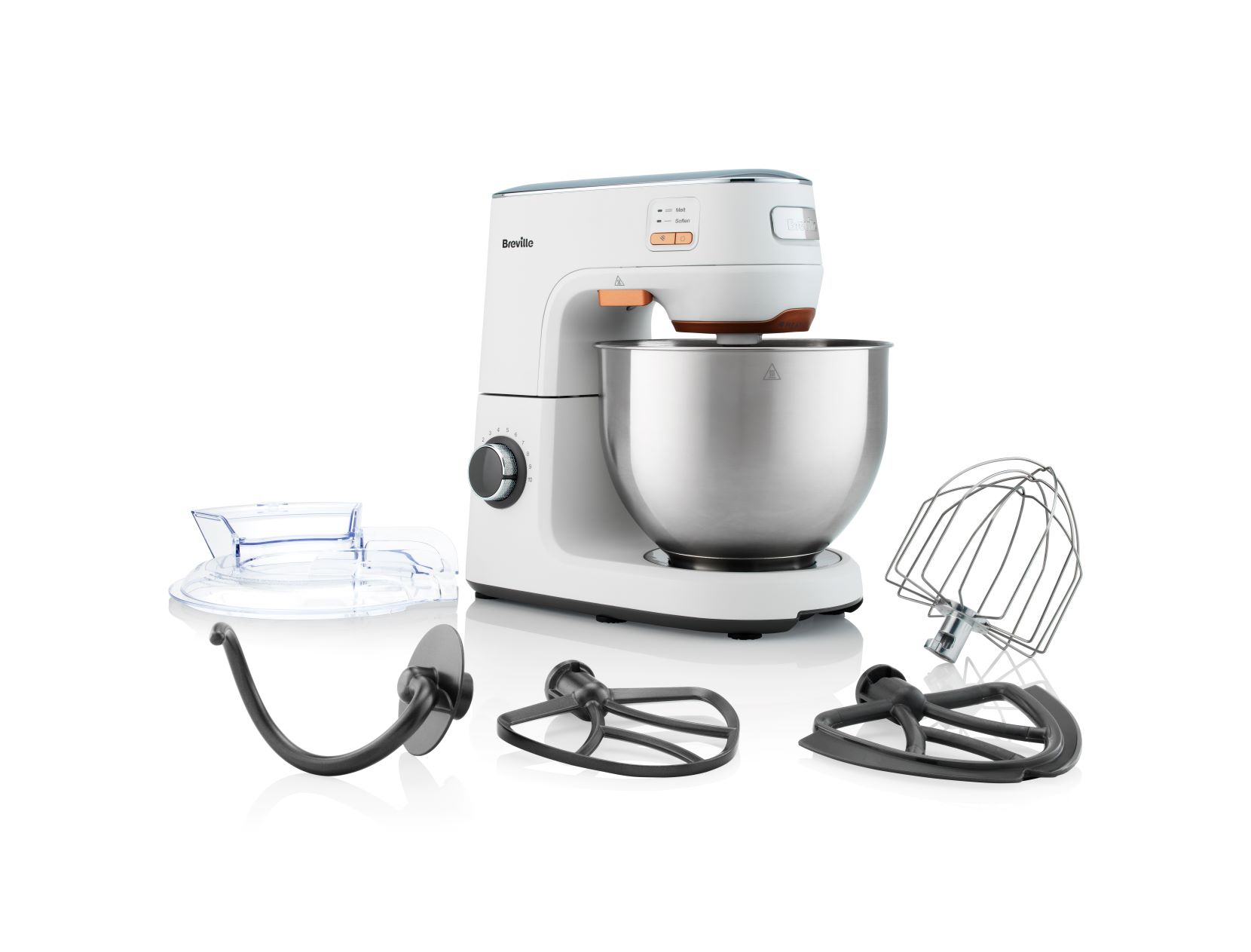 The Breville Stand Mixer with HeatSoft® Technology, there’s no wait to